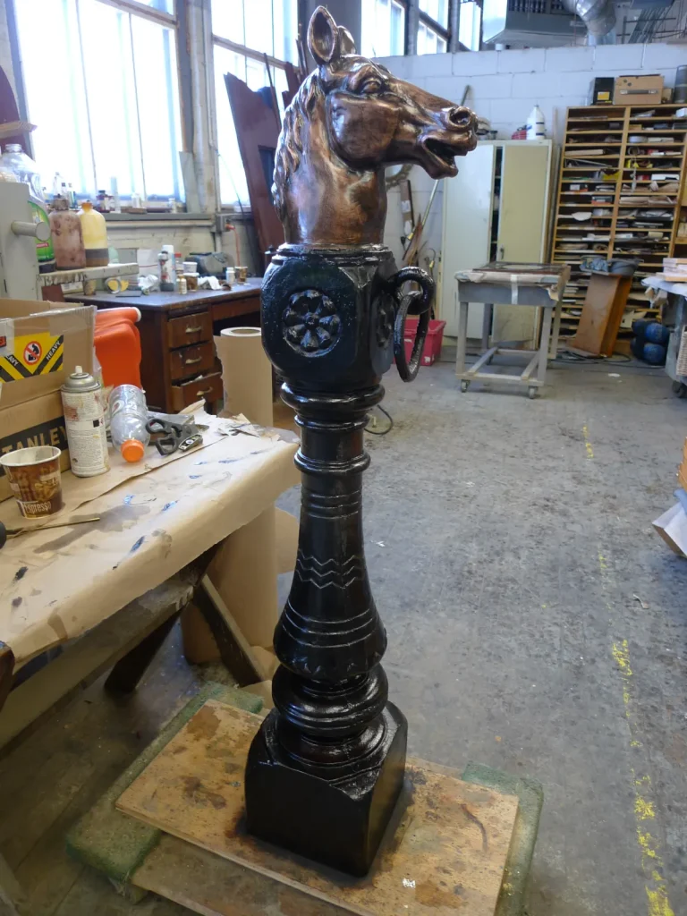 Cast Iron & Bronze Hitching Post — Artifact Restoration — After