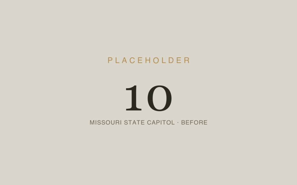 Missouri State Capitol — 8,000 lb. Bronze Door Leaves — Before